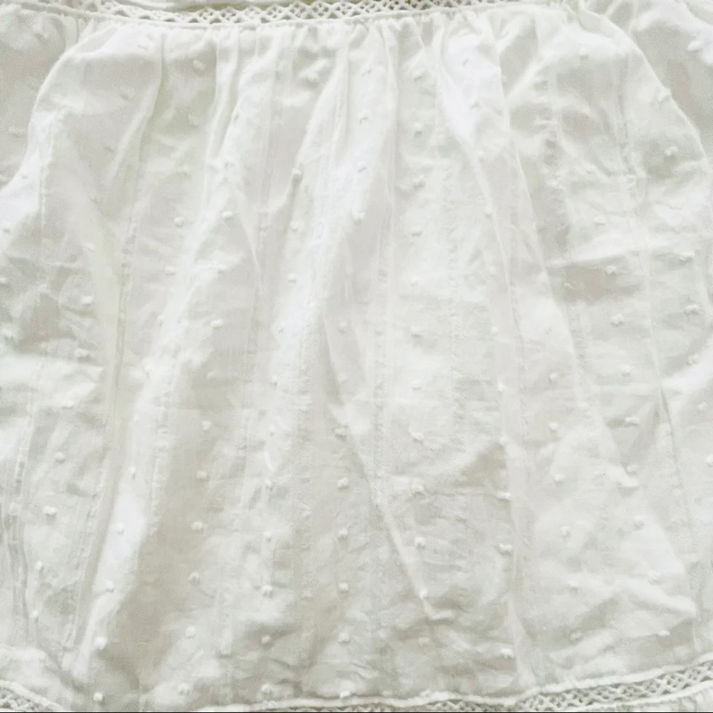 NWOT Lulus Everyday Angel White Sleeveless Swiss Dot Lace Mini Dress Small - Picture 5 of 8
